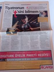 Milliyet Cumartesi Gazetesi - 20 Ocak 2001 - Zeynep Tokuş Fotoğrafı - Aydın Boysan - Bebek Bar- Hasan Pulur - Vitali Hakko - Güngör Uras