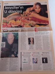 Milliyet Cumartesi Gazetesi - 20 Ocak 2001 - Zeynep Tokuş Fotoğrafı - Aydın Boysan - Bebek Bar- Hasan Pulur - Vitali Hakko - Güngör Uras