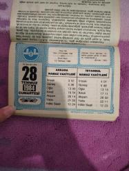 Diyanet takvimi - 28 Temmuz 1984 - doğum günü hediyesi hediyelik takvim yaprağı