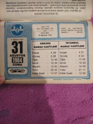 Diyanet takvimi - 31 Ağustos 1984 - doğum günü hediyesi hediyelik takvim yaprağı