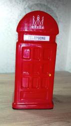 Londra kırmızı telefon kulübesi Kumbara (Porselen) YÜKSEKLİK 17cm (RESİMDEKİ ÜRÜN GÖNDERİLECEKTİR)
