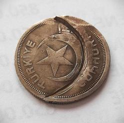 5 KURUŞ 1939 NİKEL T.C. HATALI BASIM