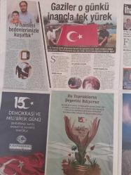 15 Temmuz Demokrasi ve Milli Birlik Günü Sabah Gazetesi özel eki 15 Temmuz 2020 33*55cm