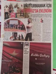 15 Temmuz Demokrasi ve Milli Birlik Günü Sabah Gazetesi özel eki 15 Temmuz 2020 33*55cm