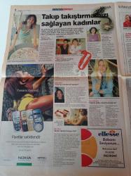 Milliyet Cuma Gazetesi - 6 Haziran 2003 - Tansa Mermerci Fotoğrafı - Takının Şıklığı Rakamla Ölçülmez - Yılmaz Erdoğan - Şimdi Bikini Sezonu- Bizim Ofiste Tayyör Giyilmez