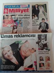 Milliyet Cuma Gazetesi - 27 Haziran 2003 - Mustafa Denizli - Çiğdem Kayalı - Tamer Karadağlı - Arzu Balkan - Futbolcu İbrahim Üzülmez - Audrey Hepburn Gözlükleri Moda