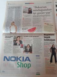 Milliyet Cuma Gazetesi - 27 Haziran 2003 - Mustafa Denizli - Çiğdem Kayalı - Tamer Karadağlı - Arzu Balkan - Futbolcu İbrahim Üzülmez - Audrey Hepburn Gözlükleri Moda