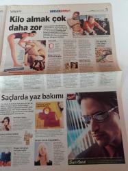 Milliyet Cuma Gazetesi - 27 Haziran 2003 - Mustafa Denizli - Çiğdem Kayalı - Tamer Karadağlı - Arzu Balkan - Futbolcu İbrahim Üzülmez - Audrey Hepburn Gözlükleri Moda