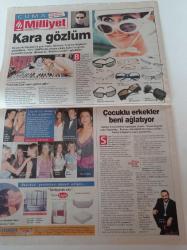 Milliyet Cuma Gazetesi - 27 Haziran 2003 - Mustafa Denizli - Çiğdem Kayalı - Tamer Karadağlı - Arzu Balkan - Futbolcu İbrahim Üzülmez - Audrey Hepburn Gözlükleri Moda