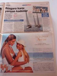 Milliyet Cuma Gazetesi - 23 Mayıs 2003 - 13 Kadın Yelken Açtı - Selin Bayar Direndim Ama Sonunda Ben De Avukat Oldum - My Mistress Team - Uluslararası Yat Yarışları
