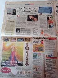 Milliyet Cuma Gazetesi - 30 Mayıs 2003& İlhan Mansız Kaç Kilo Çikolata Yedi - Aslı Günyüz Beş Ünlü Markanın Patroniçesi- Yaz Terliksiz Geçmeyecek - Salı Pazarı