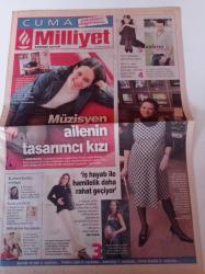 Milliyet Cuma Gazetesi - 11 Nisan 2003 - Müzisyen Ailenin Tasarımcı Kızı Elvan Engin Fotoğrafı- Kadının Kadınla İmtihanı- TGRT Ana Haber Spikeri Jülide Ateş - Erol Evgin