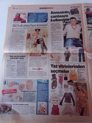 Milliyet Cuma Gazetesi - 11 Nisan 2003 - Müzisyen Ailenin Tasarımcı Kızı Elvan Engin Fotoğrafı- Kadının Kadınla İmtihanı- TGRT Ana Haber Spikeri Jülide Ateş - Erol Evgin