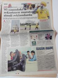Milliyet Pazar Gazetesi - 18 Nisan 2004 - Radyonun Adı Kırmızı -Haluk Bilginer - Tamer Karadağlı - Zuhal Olcay - Arkası Yarın - 93'lük Maratoncu Singh Yeni Reklam Starı