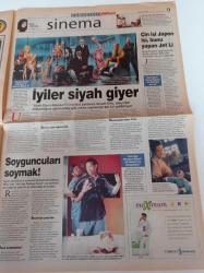 Milliyet Cumartesi Gazetesi - 27 Temmuz 2002 - Haber Spikeri Sonay Dikkaya Fotoğrafı - Siyah Giyen Adamlar Filmi - Will Smith - Dilek Hanif'in Son Defilesi - Ragga Oktay - Rap - Abdülaziz'in Vagonunu Kurtaran Koleksiyoner Mete Tekyıldız