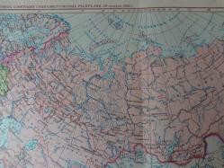 1957 CCCP RUSYA KONULU ORİJİNAL HARİTA...