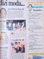 Hürriyet Teleskop Dergisi - 6-12 Temmuz 1996 - Levent Kırca - Oya Başar - Kartal Tibet - Emrah - Tekin Akmansoy - Mahsun Kırmızıgül - Nejat Uygur -
