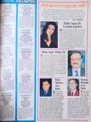 Hürriyet Teleskop Dergisi - 6-12 Temmuz 1996 - Levent Kırca - Oya Başar - Kartal Tibet - Emrah - Tekin Akmansoy - Mahsun Kırmızıgül - Nejat Uygur -