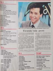 Güneş Ekran Dergisi - 20 Ekim 1990 - Bülent Ersoy - Nükhet Duru - Zekai Tunca - Ayten Gökçer - Yalçın Gülhan - Serdar Gökhan - Cevat Prekazi -