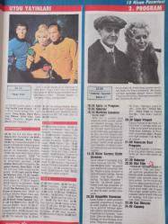 Tv'de Yedigün Gong Tv Programı Dergisi - Halit Akçatepe - Tarık Akan - Orhan Tuncel - Samantha Fox - Uzay Yolu - Kuruntu Ailesi - Yaprak Dökümü -