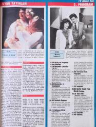 Tv'de Yedigün Gong Tv Programı Dergisi - Halit Akçatepe - Tarık Akan - Orhan Tuncel - Samantha Fox - Uzay Yolu - Kuruntu Ailesi - Yaprak Dökümü -