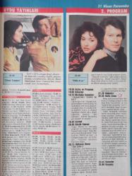 Tv'de Yedigün Gong Tv Programı Dergisi - Halit Akçatepe - Tarık Akan - Orhan Tuncel - Samantha Fox - Uzay Yolu - Kuruntu Ailesi - Yaprak Dökümü -