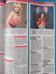 Tv'de Yedigün Gong Tv Programı Dergisi - Halit Akçatepe - Tarık Akan - Orhan Tuncel - Samantha Fox - Uzay Yolu - Kuruntu Ailesi - Yaprak Dökümü -