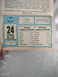 Diyanet takvimi - 24 Aralık 1984 - doğum günü hediyesi hediyelik takvim yaprağı