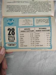 Diyanet takvimi - 28 Aralık 1984 - doğum günü hediyesi hediyelik takvim yaprağı