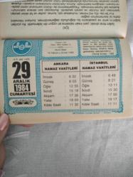 Diyanet takvimi - 29 Aralık 1984 - doğum günü hediyesi hediyelik takvim yaprağı