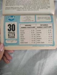 Diyanet takvimi - 30 Aralık 1984 - doğum günü hediyesi hediyelik takvim yaprağı