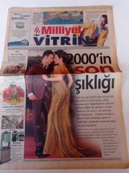 Milliyet Vitrin Gazetesi - 23 Aralık 2000 - Sayı 213 - Manken Ceylan Saner Ve Evren Özgürbüz Fotoğrafı - Bim 2000 Yılı Market Fiyatları - Taş Plak - Eğlence Kıbrıs'ta