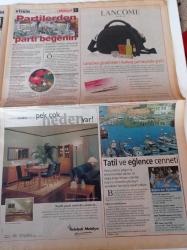 Milliyet Vitrin Gazetesi - 23 Aralık 2000 - Sayı 213 - Manken Ceylan Saner Ve Evren Özgürbüz Fotoğrafı - Bim 2000 Yılı Market Fiyatları - Taş Plak - Eğlence Kıbrıs'ta