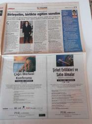 Milliyet İş Yaşamı Gazetesi - 29 Ekim 2000 - Odaklanmak İçin Küçül - Çırağan Otelde Değişim Rüzgarı - Kalite Kongresi Gün Sayıyor - Sırada Avrupalı Telekomlar - Cisco'da KOBİ'ler Akça'ya Emanet