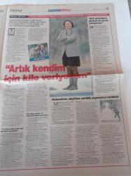 Milliyet Pazar Gazetesi - 24 Mart 2002 - Mustafa Denizli'nin Kızı Selin Denizli Fotoğrafı - Prenses Diana - Kraliçe 2. Elizabeth - Hakem Oğuz Sarvan'ın Eşi Derya Sarvan