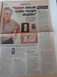 Milliyet Pazar Gazetesi - 3 Şubat 2002 - Hastaneye Gitmeyen Tek Eski Sevgili Nefise Karatay Fotoğrafı - Ressam Komet Ve Suç Ortakları - Beyaz Saray Pavyonu Artık Lüks Restaurant