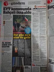 Türkiye Gazetesi,18 Ekim 2018,Recep Tayyip Erdoğan,Mustafa Alkan,Devlet Bahçeli,Prens Selman,Berat Albayrak,Süleyman Soylu,Fenerbahçe,Fatih Terim,Arda Turan,Karius