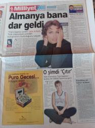 Milliyet 2000 Gazetesi - 6 Kasım 2000 - Çevre Göçüyor - Claudia Schiffer Fotoğrafı - Paris Hilton - Beatles Üyelerinden Paul McCartney'e Escort Şoku -: Gülben Ergen - Jale Arıkan