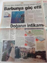 Milliyet 2000 Gazetesi - 6 Kasım 2000 - Çevre Göçüyor - Claudia Schiffer Fotoğrafı - Paris Hilton - Beatles Üyelerinden Paul McCartney'e Escort Şoku -: Gülben Ergen - Jale Arıkan