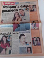 Milliyet 2000 Gazetesi - 7 Kasım 2000 - Demet Şener Fotoğrafı - Satılık Bebek Var - Liz Hurley - Cansu Dere - Tiyatro Sanatçısı Derya Alabora - Seda Sayan
