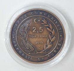 Nümismatik - Azerbaycan Dışişleri Bakanlığının 100. Yılı Bronz Hatıra Para Darphane 2019 Sertifikalı