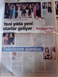 Milliyet Yılbaşı Ekranı Gazetesi - 31 Aralık 2003 - Bir Mehmet Ali Erbil Klasiği - Alişan - Seren Serengil - Okan Bayülgen - Beyaz - Kadir Çöpdemir