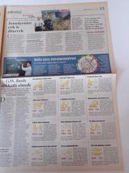 Milliyet Cumartesi Gazetesi - 8 Kasım 2003 - Hürrem Sultan Müzikali - Roberto Benigni Pinokyo'yu Sinemaya Uyarladı - Beyazıt Öztürk - Arif Sağ - Müzik Grubu Pink Martini