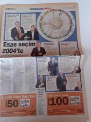 Milliyet Cumartesi Gazetesi - 26 Ekim 2002 - Bülent Eczacıbaşı Fotoğrafı - Kemal Derviş - Recep Tayyip Erdoğan - Deniz Baykal - Recai Kutan - Sandra Bullock