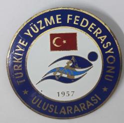 Antika - Türkiye Uluslararası Yüzme Federasyonu Büyük Boy Eski Tip Arma - kitantik - kitaLog
