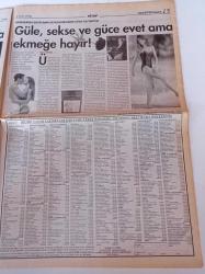 Milliyet Pazar Gazetesi - 6 Eylül 1998 - Bir Pazarına Eroin Yağdı - Demir Bakire İstanbul'da - Lezbiyen Taklidi Yapan Erkekler - İlk Tango - Demet Şener