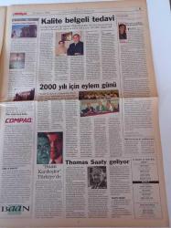 Milliyet İş Yaşamı Ve İnsan Kaynakları Gazetesi - 30 Ağustos 1998 - Sayı 91 - Kalder Yönetim Kurulu Başkanı Doktor Yılmaz Argüden- Taşınacak Evrak Var - Deulcom İnternational - Kalite Belgeli Tedavi