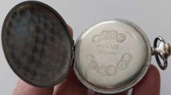 İSVİÇRE REVUE MARKA ORİJİNAL ANTİK KURMALI MUHTEŞEM BAKIMLI PORSELEN KADRAN BEYAZ KADRAN AKTİF CEP SAATİ R1E1V1U ÇOK NADİR