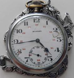 İSVİÇRE HISLON MARKA ORİJİNAL ANTİK KURMALI MUHTEŞEM BAKIMLI PORSELEN KADRAN KÖSTEKLİ AKTİF CEP SAATİ H1SS2 NADİR