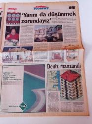 Milliyet Konut Gazetesi - 1998 - Bu Evler Çok Akıllı - Tek Yapı A.Ş.'nin Sahibi Ali Candan Büyükçelen- Hazır Beton Kaliteyi Arttırdı -Kötülerin Evleri Loş Olur